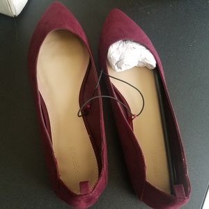 Maroon flats size 8 Forever 21